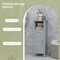 Freestanding MDF Floor Cabinet with Adjustable Shelf and 2-Tier Storage for Bathroom or Living Room